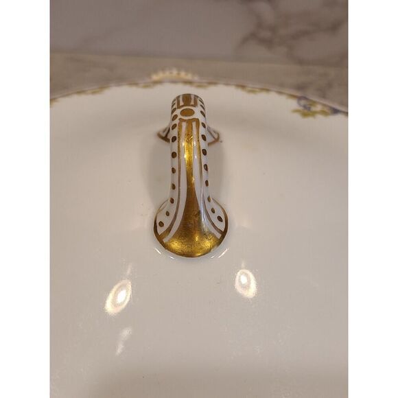 Haviland Round Covered Vegetable - Red Berries/Green Gold Scrolls Schleiger 290 - Picture 6 of 14